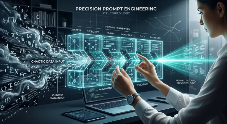 processus d'ingénierie de prompt transformant des données chaotiques en