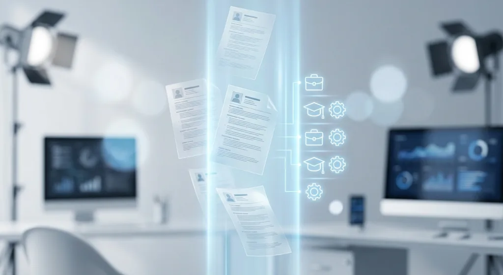 représentation numérique de cv analysés par des icônes d'expérience,